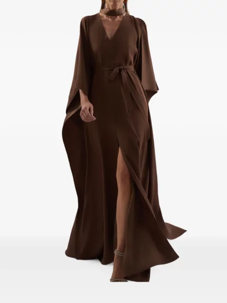 Cu centură rochie maxi Taller Marmo maro
