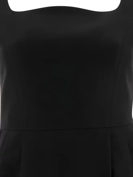 Rochie midi Sandbeige până la genunchi de costum negru