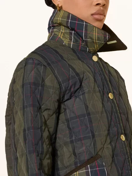 Barbour Prošívaná Bunda Icons Lidd khaki žlutá červená