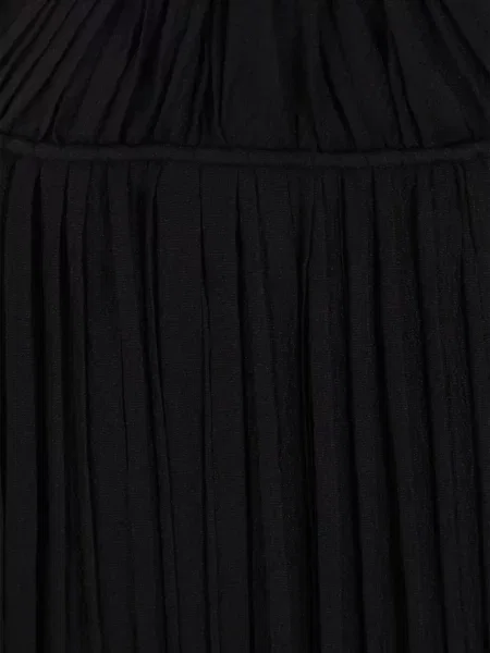 Rochie midi Chloé plisată până la genunchi de costum negru