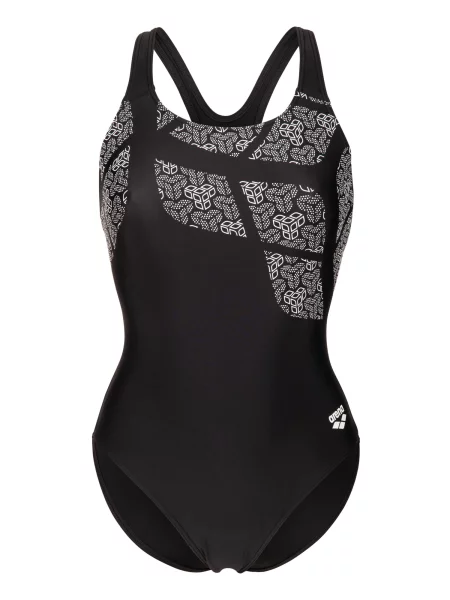 ARENA Costum de baie întreg KIKKO negru alb