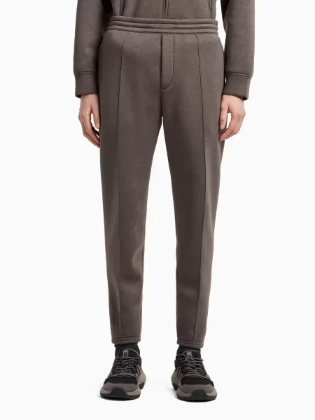 Повседневные брюки Emporio Armani из модала коричневые
