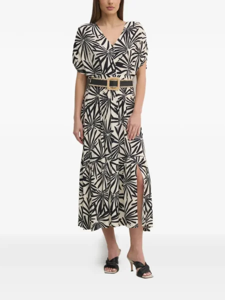 Gėlėta raštuota midi suknelė La Petite Française iki kelių