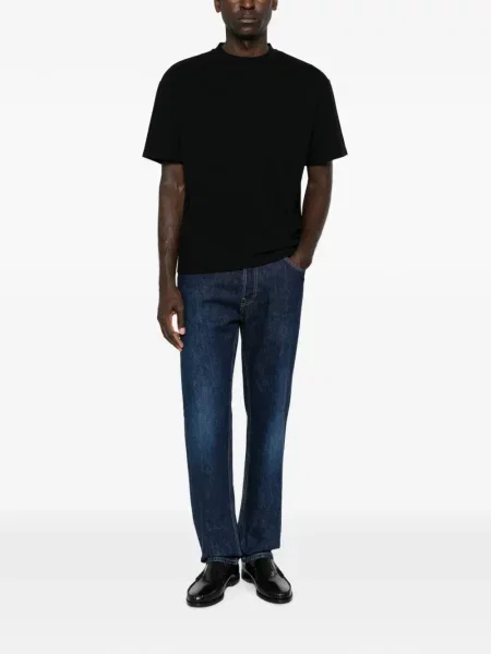Scurt tricou The Row cu decolteu rotund negru