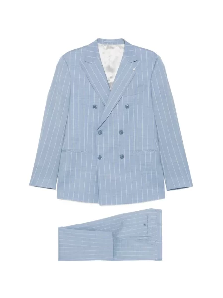 Costum Luigi Bianchi cu două rânduri de nasturi albastru
