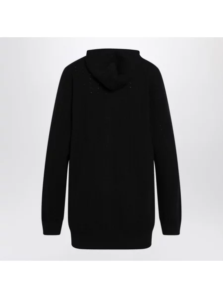 Sukienka mini Balenciaga wełniana z kapturem czarna
