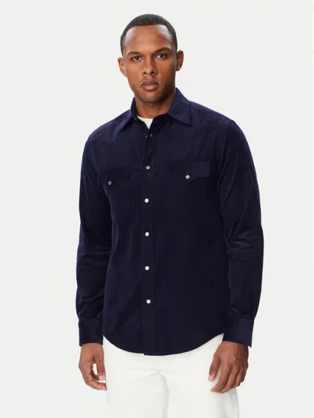 Tommy Hilfiger Риза Western Corduroy Тъмносин