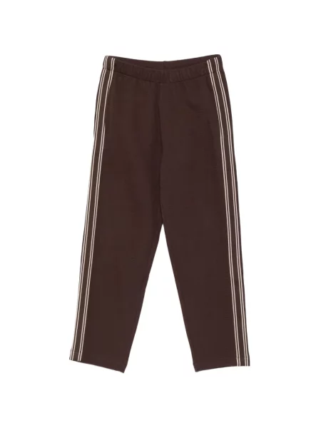 Pantaloni Boss cu dungi alergare maro