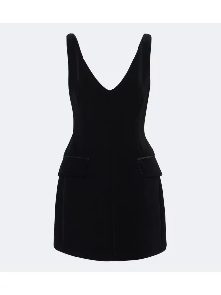 Rochie Sportmax fără mâneci de catifea negru