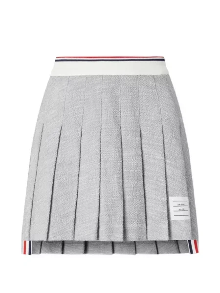Fustă Thom Browne din tweed gri