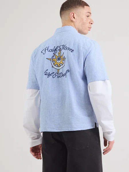 HOLLISTER Cămașă albastru alb