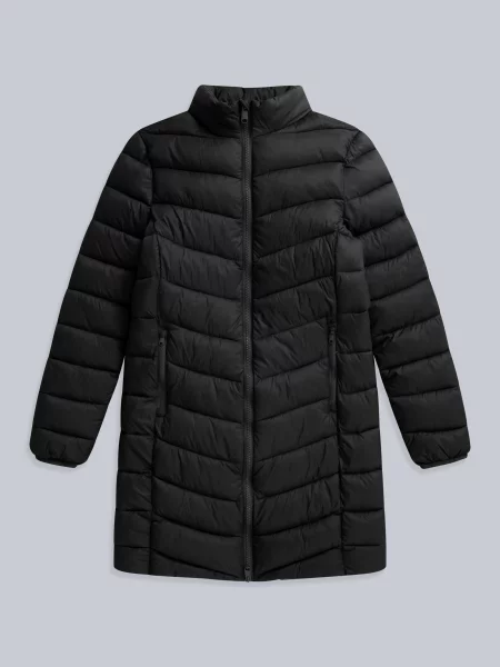 Frankie — ocieplana długa kurtka Charcoal szara