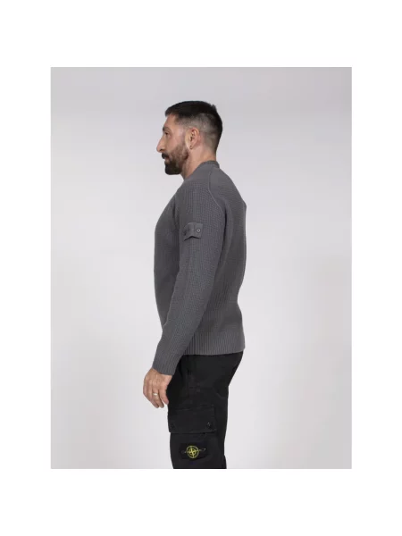 Sweter Stone Island z kamieniami szary