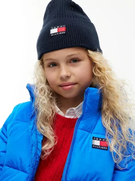 Tommy Hilfiger beanie kapa za djecu plava