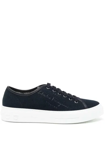 Sneakerși Salvatore Ferragamo cu imagine albastru