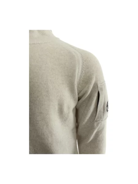 Sweter z golfem C.p. Company do golfa biały