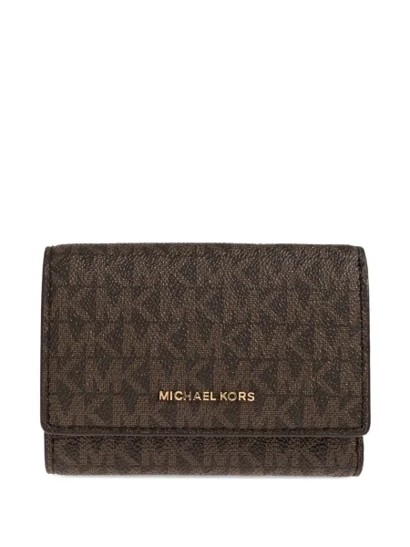 Portofel Michael Michael Kors din piele cu imagine negru
