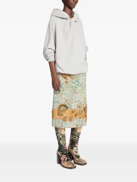 Hanorac cu glugă Dries Van Noten drapat gri