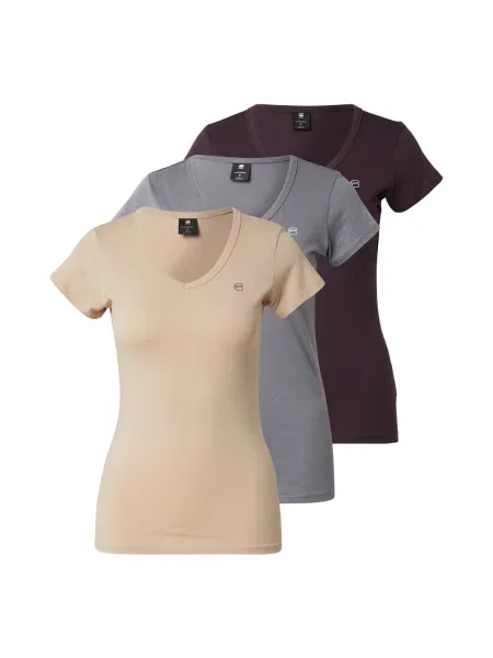 G-STAR Tricou pielii / bazalt / ciclam gri