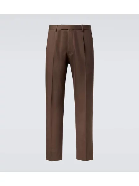 Pantaloni Zegna de lână maro