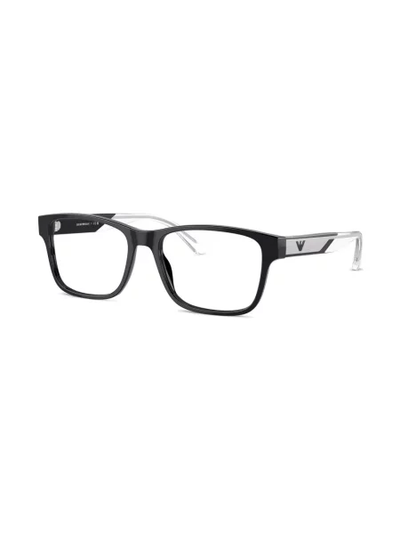 Ochelari de soare dreptunghiulari Emporio Armani negru