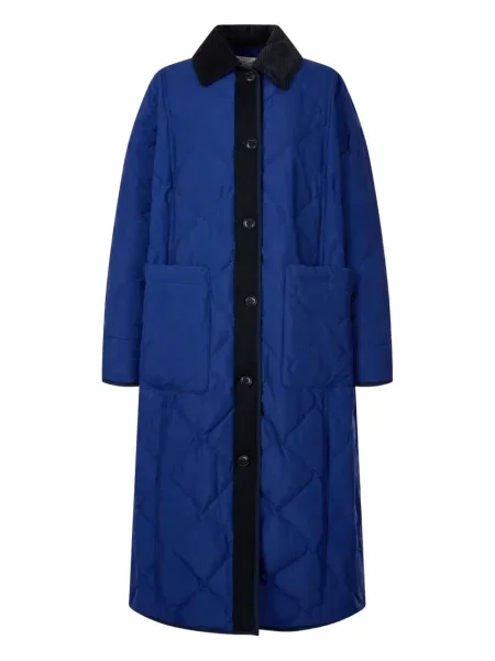 Palton Studio Tomboy de catifea cord albastru