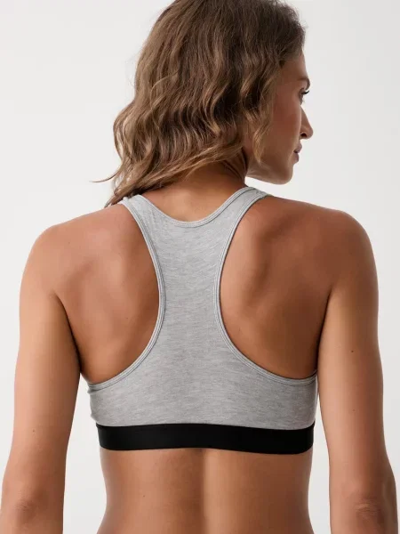 Palm Angels podprsenka s elastanom sivá