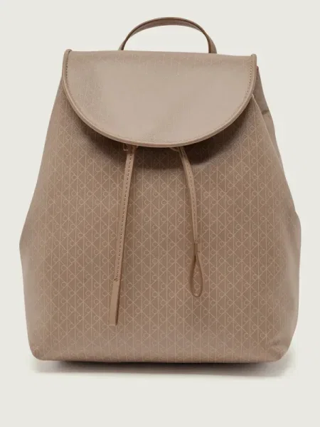 Rucsac Calvin Klein Emblem Aop Flap Backpack bej