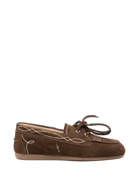 Pantofi loafer Posa cu șireturi din dantelă maro