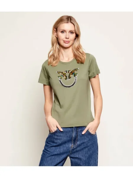 Pinko Tricou QUENTIN | regular fit verde