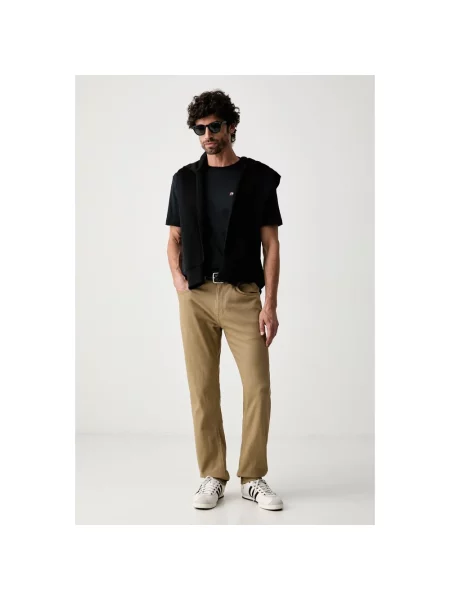 Jeansy straight leg Gant beżowe