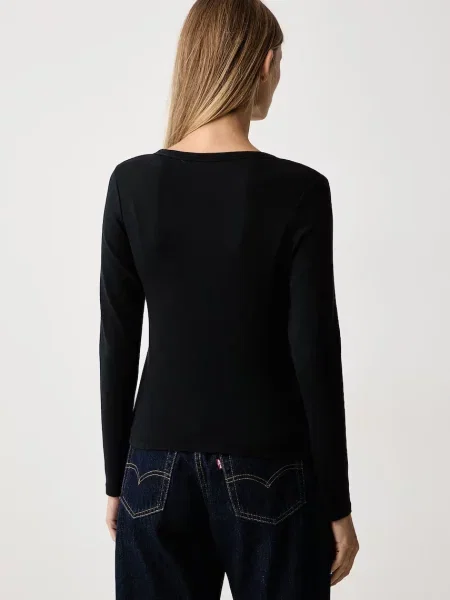 Levi's блуза с дълги ръкави дамска с GR HAYES LS черно
