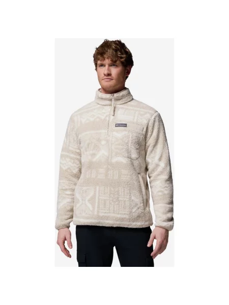 Polar Columbia Rugged Ridge High Pile Half Zip beżowy XXL biały