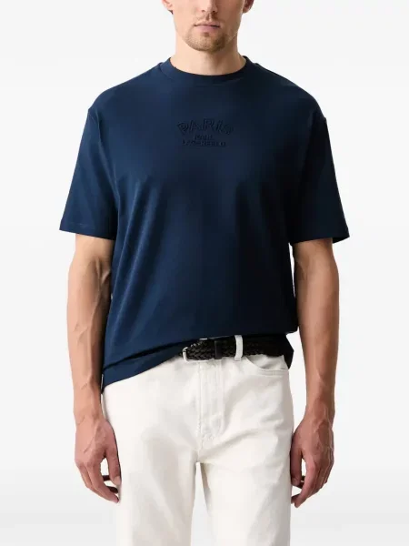 Tricou Karl Lagerfeld cu autograf albastru
