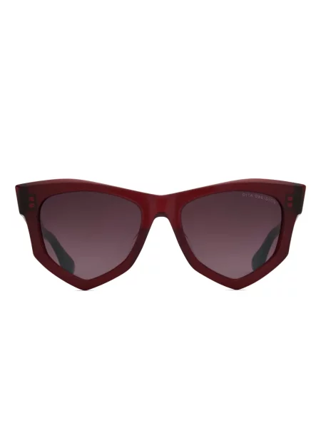 Ochelari de soare Dita Eyewear cu imprimeu geometric roșu
