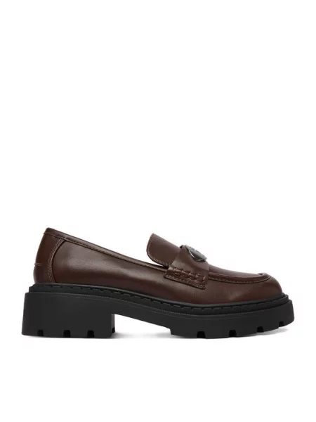 Guess Jeans Loafersy brązowy