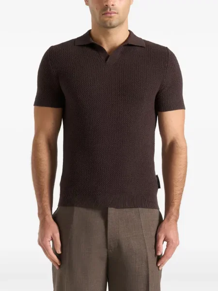Πλεκτό polo Manière De Voir καφέ