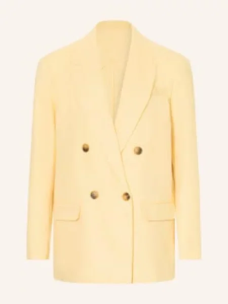 Selected Femme Oversizedowy Blezer Z Lnu gelb