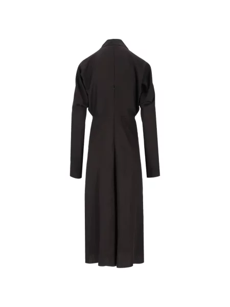 Lung rochie midi Mauro Grifoni cu rever negru