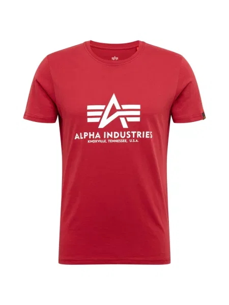 ALPHA INDUSTRIES Tricou roșu alb
