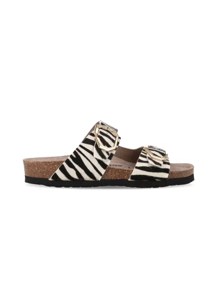 Genuins Gelan Leather Zebra Kobiety Sandały Genuins Wielobarwny Size: