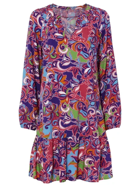 Bonprix Rochie bleumarin / albastru regal / roz închis alb