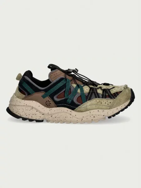 Pantofi Flower Mountain cu model floral maro