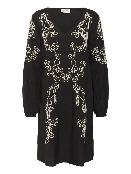 Cream Rochie negru alb