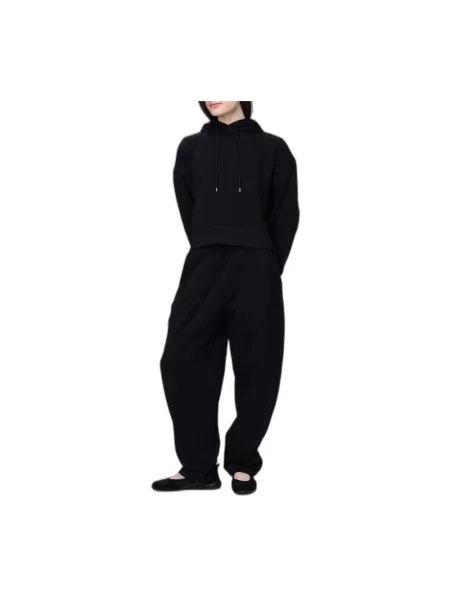 Bluza z kapturem Sportmax z logo czarna