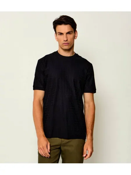 BOSS BLACK Tricou H-Thompson | mercerizat negru