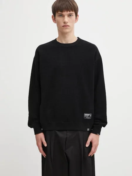 NEIGHBORHOOD hanorac cu două fețe din REVERSIBLE SWEAT cu imprimeu negru