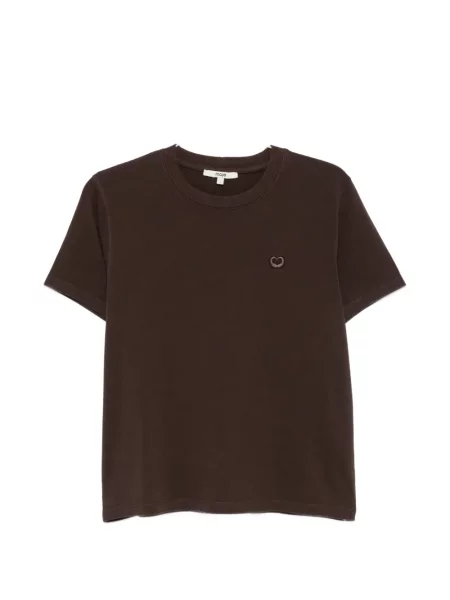 Tricou Maje cu broderie maro