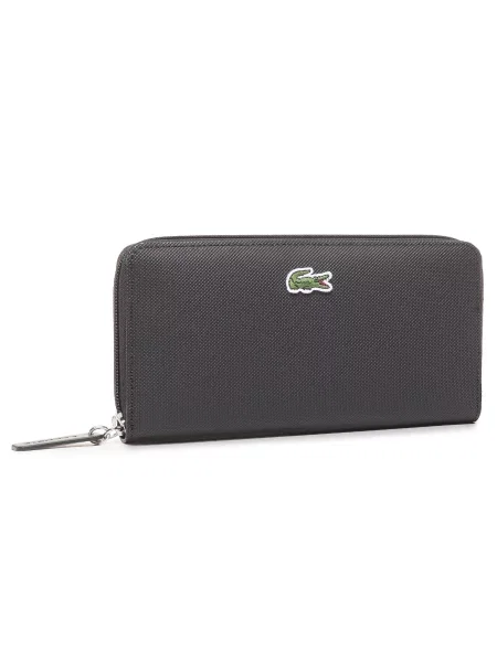 Pénztárca Lacoste L Zip Wallet fekete