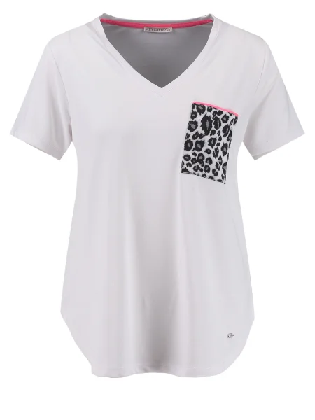 Key Largo Tricou Cat gri deschis / gri închis / negru alb